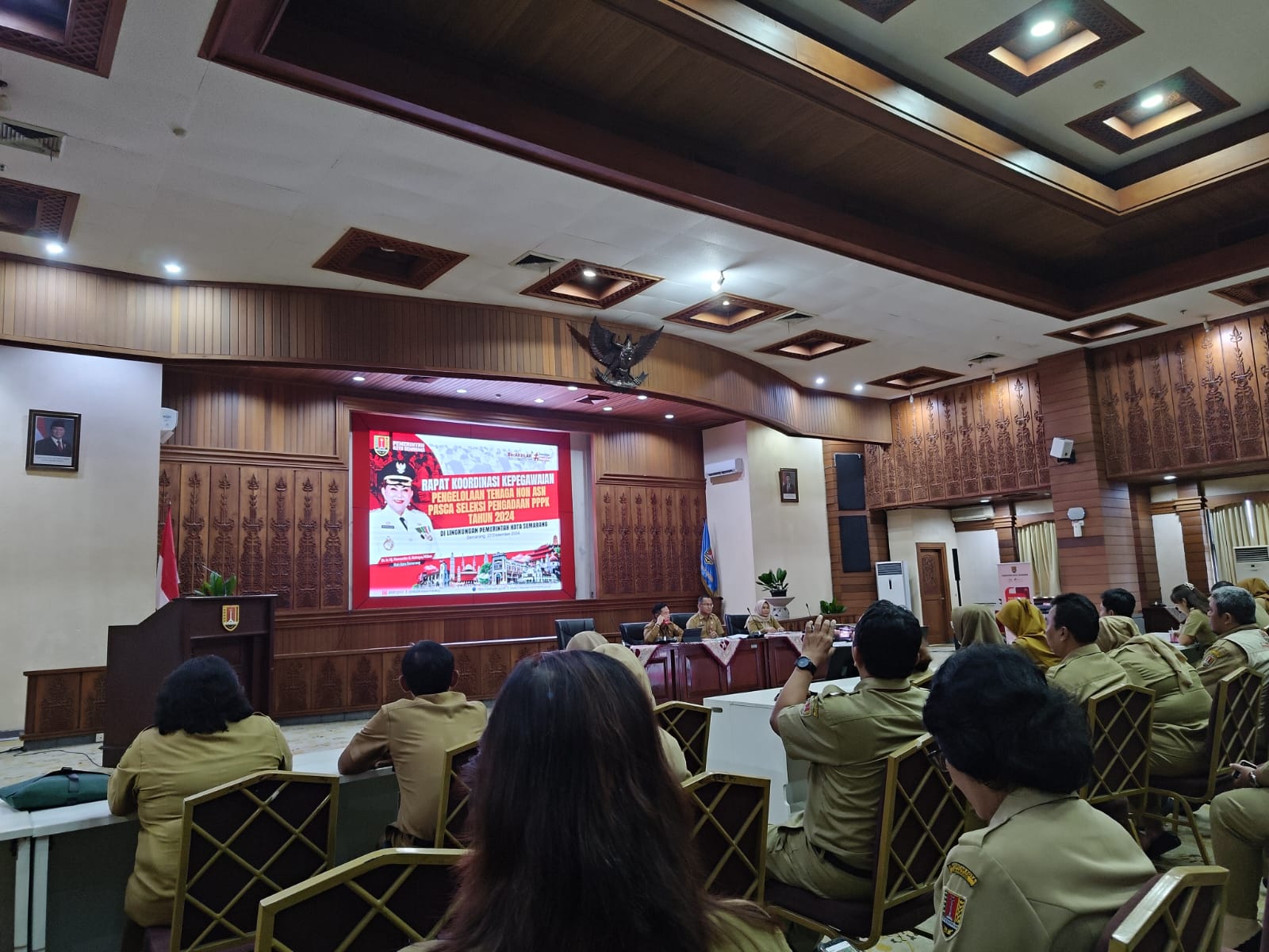 Menghadiri Rakor kepegawaian pembahasan pengelolaan Tenaga Non ASN pasca seleksi pengadaan PPPK Tahun 2024